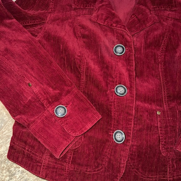 American Vintage A.m.i. Burgundy red corduroy button down jacket - XLarge - Picture 3 of 6